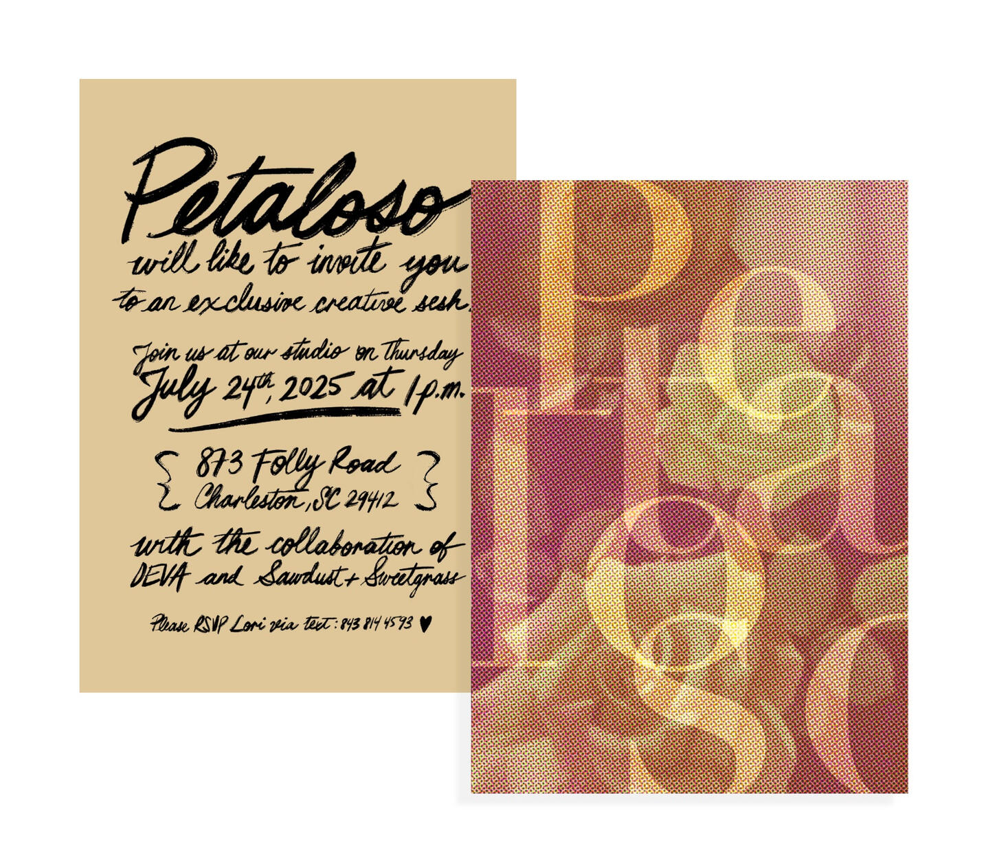 Petaloso “Creative Sesh 2025” Invitation. Version 1